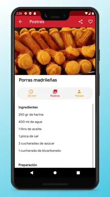 Spanish Food Recipes and Cooking android App screenshot 4