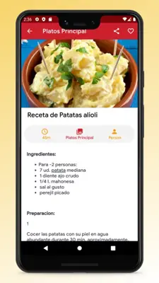 Spanish Food Recipes and Cooking android App screenshot 7